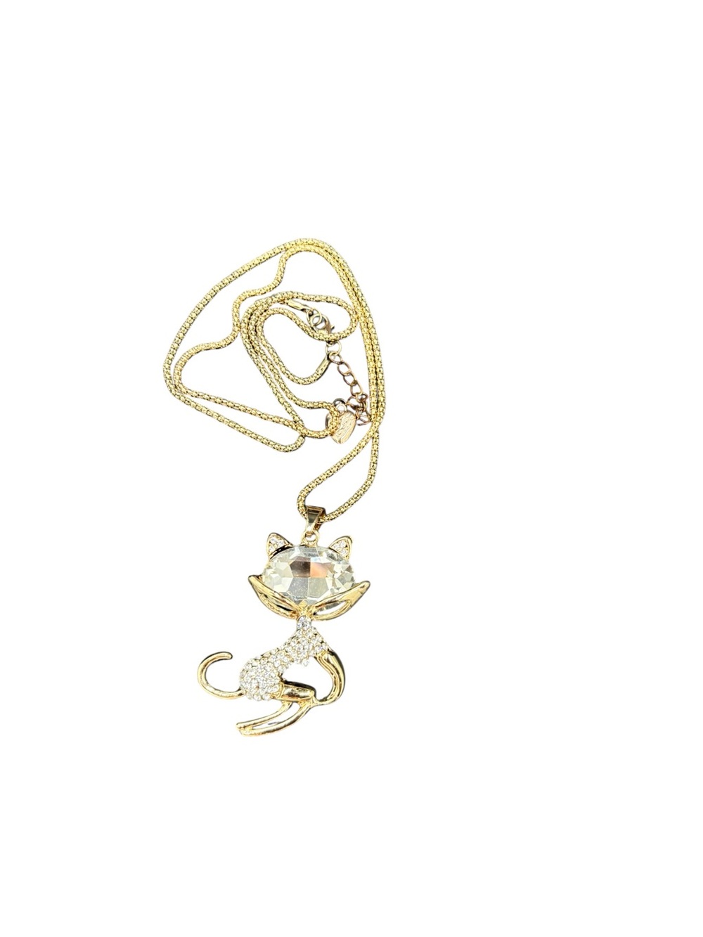Betsey Johnson Jewelry Bundle – Crystal Cat Necklace + NWT Floral earrings - Picture 10 of 11